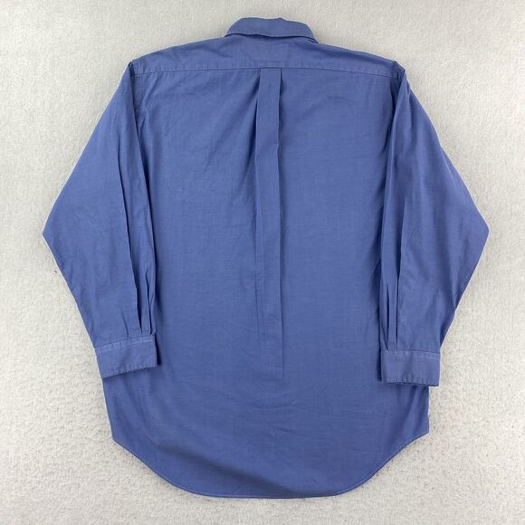 Ralph Lauren Yarmouth Shirt Men's 15 1/2 Blue Cotton Button Down  Long Sleeve - Picture 8 of 16